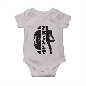 Philly Football Spirit Baby Onesie Proud Fan Humor Gift TS12 Ice Gray Print Your Wear