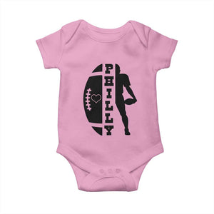 Philly Football Spirit Baby Onesie Proud Fan Humor Gift TS12 Light Pink Print Your Wear