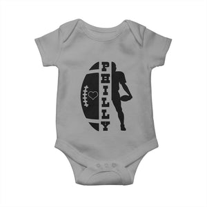 Philly Football Spirit Baby Onesie Proud Fan Humor Gift TS12 Sport Gray Print Your Wear