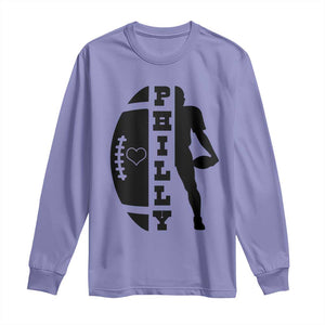Philly Football Spirit Long Sleeve Shirt Proud Fan Humor Gift TS12 Violet Print Your Wear