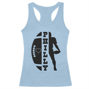 Philly Football Spirit Racerback Tank Top Proud Fan Humor Gift TS12 Light Blue Print Your Wear