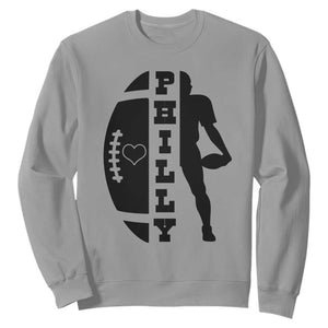 Philly Football Spirit Sweatshirt Proud Fan Humor Gift TS12 Sport Gray Print Your Wear