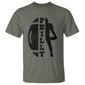 Philly Football Spirit T Shirt Proud Fan Humor Gift TS12 Military Green Print Your Wear