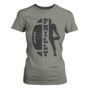 Philly Football Spirit T Shirt For Women Proud Fan Humor Gift TS12 Military Green Print Your Wear