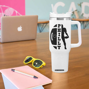 Philly Football Spirit Tumbler With Handle Proud Fan Humor Gift TS12 Print Your Wear