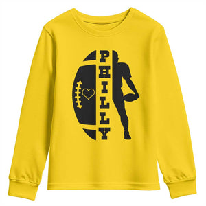 Philly Football Spirit Youth Sweatshirt Proud Fan Humor Gift TS12 Daisy Print Your Wear