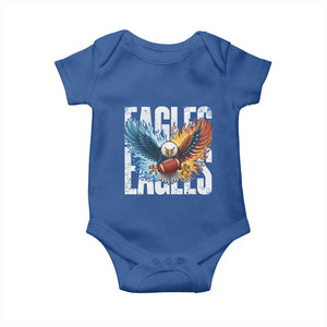 Eagles Football Baby Onesie Patriotic Eagle American Flag Gift TS12 Royal Blue Print Your Wear