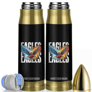 Eagles Football Bullet Tumbler Patriotic Eagle American Flag Gift TS12 Black Print Your Wear