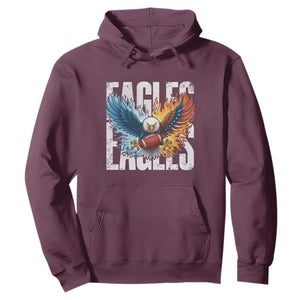 Eagles Football Hoodie Patriotic Eagle American Flag Gift TS12 Maroon Print Your Wear