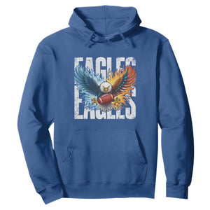 Eagles Football Hoodie Patriotic Eagle American Flag Gift TS12 Royal Blue Print Your Wear