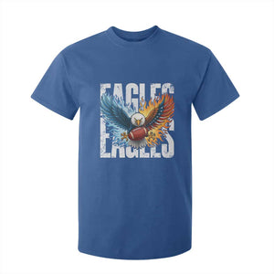 Eagles Football T Shirt For Kid Patriotic Eagle American Flag Gift TS12 Royal Blue Print Your Wear