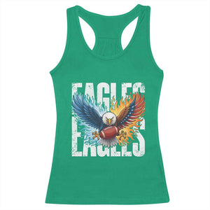 Eagles Football Racerback Tank Top Patriotic Eagle American Flag Gift TS12 Irish Green Print Your Wear