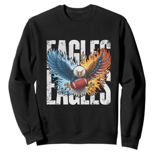 Eagles Football Sweatshirt Patriotic Eagle American Flag Gift TS12 Black Print Your Wear