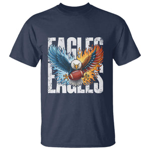 Eagles Football T Shirt Patriotic Eagle American Flag Gift TS12 Navy Print Your Wear