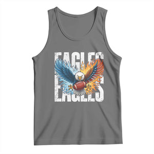 Eagles Football Tank Top Patriotic Eagle American Flag Gift TS12 Black Heather Print Your Wear