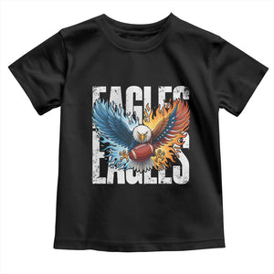 Eagles Football Toddler T Shirt Patriotic Eagle American Flag Gift TS12 Black Print Your Wear