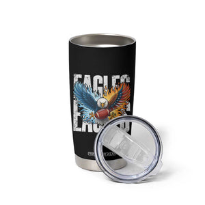Eagles Football Tumbler Cup Patriotic Eagle American Flag Gift TS12 Print Your Wear