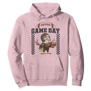 Eagle Football Hoodie Game Day Humor Gift TS12 Light Pink Print Your Wear
