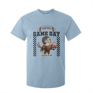 Eagle Football T Shirt For Kid Game Day Humor Gift TS12 Light Blue Print Your Wear