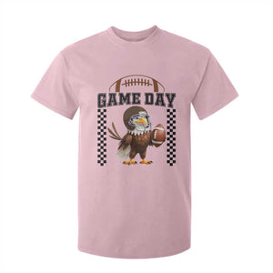 Eagle Football T Shirt For Kid Game Day Humor Gift TS12 Light Pink Print Your Wear