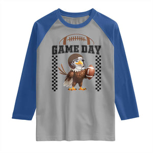 Eagle Football Raglan Shirt Game Day Humor Gift TS12 Sport Gray Royal Print Your Wear
