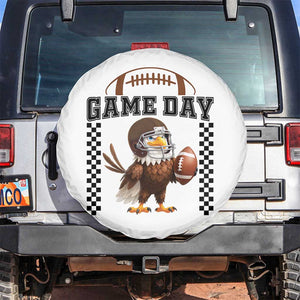 Eagle Football Spare Tire Cover Game Day Humor Gift TS12 No hole White Print Your Wear