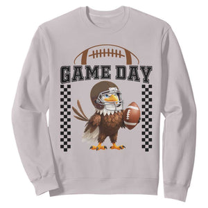 Eagle Football Sweatshirt Game Day Humor Gift TS12 Ice Gray Print Your Wear