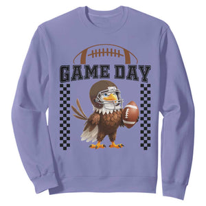 Eagle Football Sweatshirt Game Day Humor Gift TS12 Violet Print Your Wear