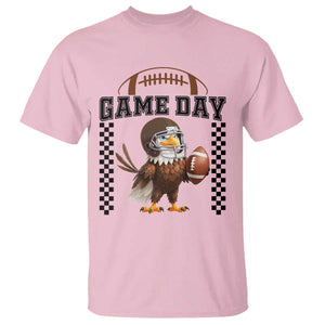 Eagle Football T Shirt Game Day Humor Gift TS12 Light Pink Print Your Wear
