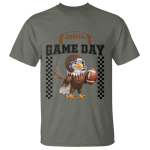 Eagle Football T Shirt Game Day Humor Gift TS12 Military Green Print Your Wear