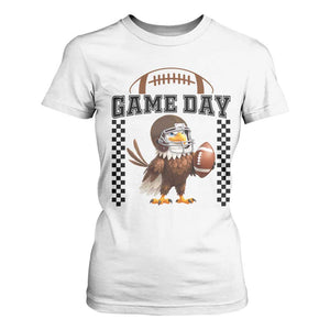 Eagle Football T Shirt For Women Game Day Humor Gift TS12 White Print Your Wear