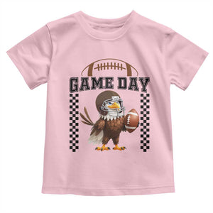 Eagle Football Toddler T Shirt Game Day Humor Gift TS12 Light Pink Print Your Wear