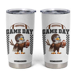 Eagle Football Tumbler Cup Game Day Humor Gift TS12 White Print Your Wear