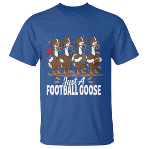 Just A Football Goose T Shirt Animal Sports Fan Gift TS12 Royal Blue Print Your Wear