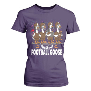 Just A Football Goose T Shirt For Women Animal Sports Fan Gift TS12 Purple Print Your Wear