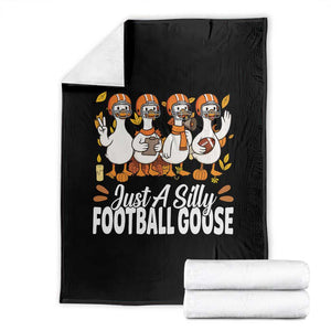 Just A Silly Football Throw Blanket Animal Sports Fan Gift TS12 Black Print Your Wear