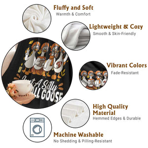 Just A Silly Football Throw Blanket Animal Sports Fan Gift TS12 Print Your Wear