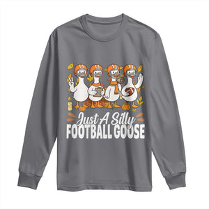 Just A Silly Football Long Sleeve Shirt Animal Sports Fan Gift TS12 Charcoal Print Your Wear