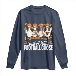 Just A Silly Football Long Sleeve Shirt Animal Sports Fan Gift TS12 Navy Print Your Wear