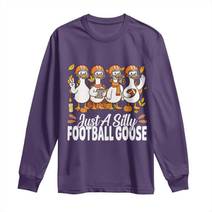 Just A Silly Football Long Sleeve Shirt Animal Sports Fan Gift TS12 Purple Print Your Wear