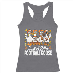 Just A Silly Football Racerback Tank Top Animal Sports Fan Gift TS12 Charcoal Print Your Wear