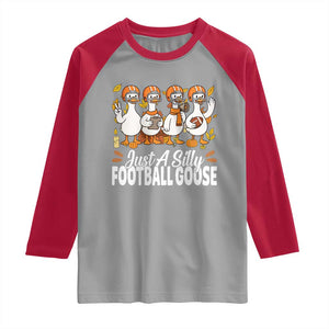 Just A Silly Football Raglan Shirt Animal Sports Fan Gift TS12 Sport Gray Red Print Your Wear