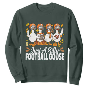 Just A Silly Football Sweatshirt Animal Sports Fan Gift TS12 Dark Forest Green Print Your Wear