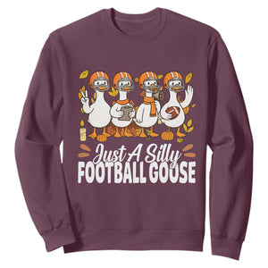 Just A Silly Football Sweatshirt Animal Sports Fan Gift TS12 Maroon Print Your Wear