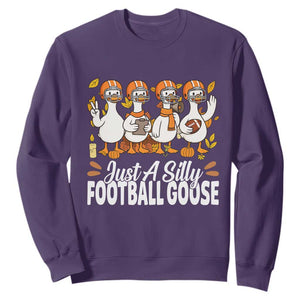 Just A Silly Football Sweatshirt Animal Sports Fan Gift TS12 Purple Print Your Wear