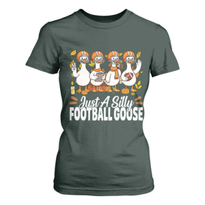Just A Silly Football T Shirt For Women Animal Sports Fan Gift TS12 Dark Forest Green Print Your Wear