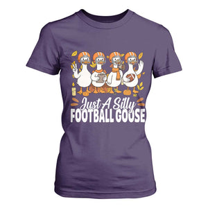 Just A Silly Football T Shirt For Women Animal Sports Fan Gift TS12 Purple Print Your Wear
