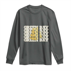 Green Bay Football Fan Cheese Lover Long Sleeve Shirt Supporter Gift Idea TS12 Dark Heather Print Your Wear