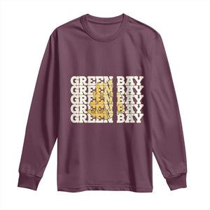 Green Bay Football Fan Cheese Lover Long Sleeve Shirt Supporter Gift Idea TS12 Maroon Print Your Wear