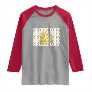 Green Bay Football Fan Cheese Lover Raglan Shirt Supporter Gift Idea TS12 Sport Gray Red Print Your Wear